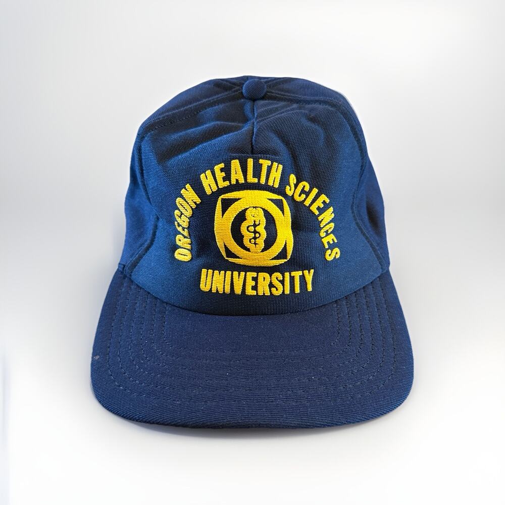 Vintage Oregon Health Sciences University OHSU Mens Blue Mesh Foam Trucker Hat